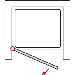 Schulte ExpressPlus Drehtür In Nische Garant Alu Natur Rechts 200x100cm -Badezimmerbedarf Geschäft 63368 2053 4060991056079 6