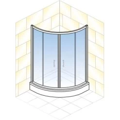 Schulte ExpressPlus Runddusche Sunny Sicherheitsglas Alpinweiß 190x90x90cm -Badezimmerbedarf Geschäft 63466 2053 4060991051098 2