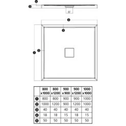 Duschwanne Fashion-R 80 Cm X 120 Cm -Badezimmerbedarf Geschäft 675081 3209 3