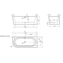 Ottofond Eck-Badewanne Modena Corner Links 178 Cm Weiß -Badezimmerbedarf Geschäft 6755573 3209 03