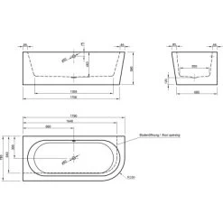 Ottofond Eck-Badewanne Modena Corner Rechts 178 Cm Weiß -Badezimmerbedarf Geschäft 6755581 3209 3