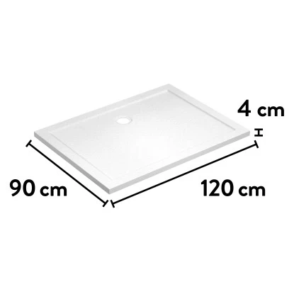 Baliv Duschwanne DW-120.80E Acryl In Steinoptik 120 Cm X 90 Cm Weiß 7 Baliv Duschwanne DW-120.80E Acryl In Steinoptik 120 Cm X 90 Cm Weiß – Bild 7