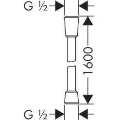 Hansgrohe Brauseschlauch Isiflex 160 Cm Kunststoff Chrom -Badezimmerbedarf Geschäft 734600 2744 2