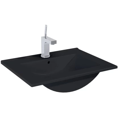 Maximus Waschbecken Kyra Schwarz Matt 60 Cm 2 Maximus Waschbecken Kyra Schwarz Matt 60 Cm – Bild 2