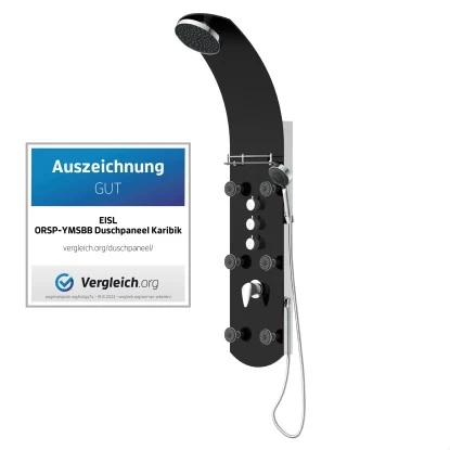 Eisl Duschpaneel Karibik 3 In 1 Mit Regendusche Sechs Massagedüsen Schwarz 1 Eisl Duschpaneel Karibik 3 In 1 Mit Regendusche Sechs Massagedüsen Schwarz