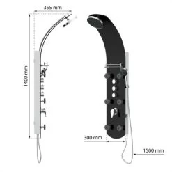 Eisl Duschpaneel Karibik 3 In 1 Mit Regendusche Sechs Massagedüsen Schwarz 12 Eisl Duschpaneel Karibik 3 In 1 Mit Regendusche Sechs Massagedüsen Schwarz -Badezimmerbedarf Geschäft 7663602 2759 3