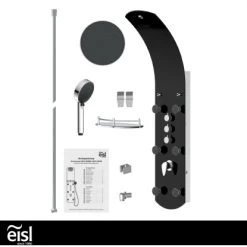 Eisl Duschpaneel Karibik 3 In 1 Mit Regendusche Sechs Massagedüsen Schwarz 14 Eisl Duschpaneel Karibik 3 In 1 Mit Regendusche Sechs Massagedüsen Schwarz -Badezimmerbedarf Geschäft 7663602 2759 5