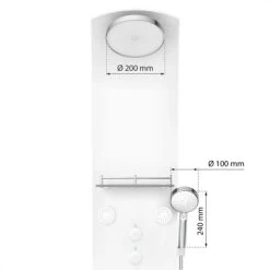 Eisl Duschpaneel Karibik 3 In 1 Mit Regendusche Sechs Massagedüsen Weiß -Badezimmerbedarf Geschäft 7663628 2759 4