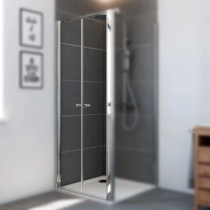 Breuer Pendeltür Elana 6 Für Seitenwand Alu Silber Matt Klarglas 100 Cm 2 Breuer Pendeltür Elana 6 Für Seitenwand Alu Silber Matt Klarglas 100 Cm – Bild 2