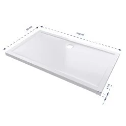 Aurlane Duschtasse "Pure" 140 X 90 Weiß -Badezimmerbedarf Geschäft 808071 4018 FAC371 mit Mae