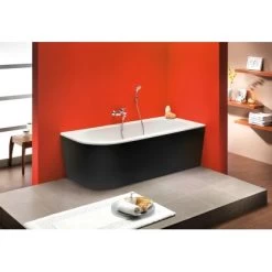 Ottofond Eck-Badewanne Modena Corner Links 178 Cm Schwarz-Weiß -Badezimmerbedarf Geschäft 8203135 3209 2
