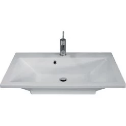 Fackelmann Waschbecken 80 Cm Domino Weiß