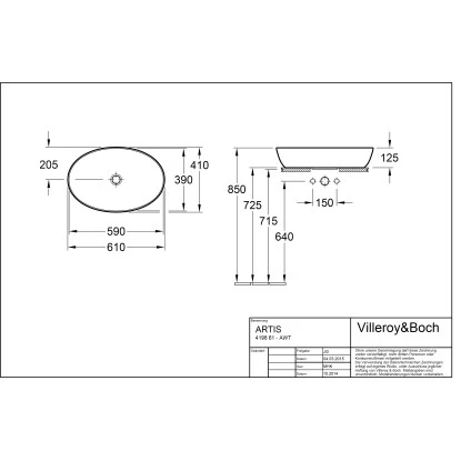 Villeroy & Boch Boch Aufsatzwaschbecken Artis 61 Cm X 41 Cm Weiß Alpin CeramicPlus 3 Villeroy & Boch Boch Aufsatzwaschbecken Artis 61 Cm X 41 Cm Weiß Alpin CeramicPlus – Bild 3