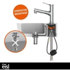 Eisl Variabile Waschtischarmatur Mit Herausziehbarer Haarbrause Chrom -Badezimmerbedarf Geschäft 9002560798909 2759 18