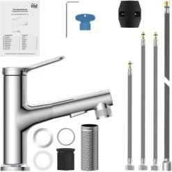 Eisl Variabile Waschtischarmatur Mit Herausziehbarer Haarbrause Chrom -Badezimmerbedarf Geschäft 9002560798909 2759 4