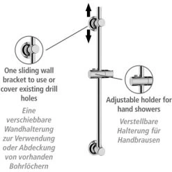 Wenko Duschstange Chrom Befestigen Ohne Bohren -Badezimmerbedarf Geschäft 903353 1068 02