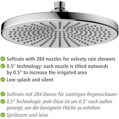 Wenko Regenduschkopf Ultimate Shower Chrom/Weiß Ø 25 Cm 4 Wenko Regenduschkopf Ultimate Shower Chrom/Weiß Ø 25 Cm – Bild 4