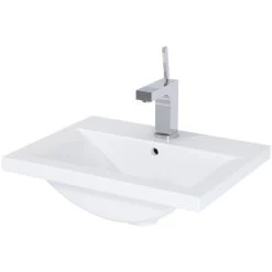 Maximus Waschbecken 50 Cm Cheese/Naksos Keramik Weiß