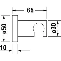 Duravit Brausehalter Mit Runder Rosette Chrom -Badezimmerbedarf Geschäft 946928 4123 UV0620006000D