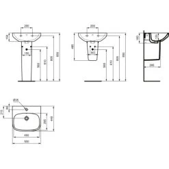 Ideal Standard Waschtisch I.life A 50x44 Cm 1 Hahnloch Mit Überlauf Weiß 13 Ideal Standard Waschtisch I.life A 50x44 Cm 1 Hahnloch Mit Überlauf Weiß -Badezimmerbedarf Geschäft 9802901 3049 7