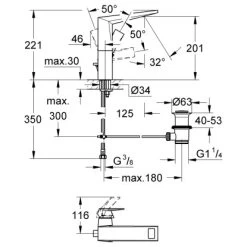 Grohe Einhand-Waschtischbatterie Allure Brilliant L-Size Chrom -Badezimmerbedarf Geschäft einhandwaschtischbatterie 2