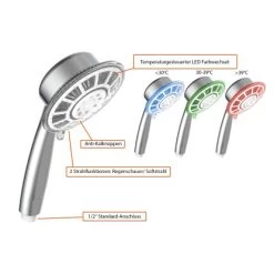 Eisl YLLUMI LED-Handbrause Chrom -Badezimmerbedarf Geschäft seyllumifarbwechselchrom 8