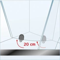 Schulte ExpressPlus Runddusche Kristall/Trend Inkl. Duschwanne 80x80cm -Badezimmerbedarf Geschäft tail abklappmechanismaus a
